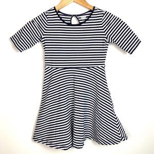 Old Navy Girls Dress Striped Boat Neck Size S 6/7